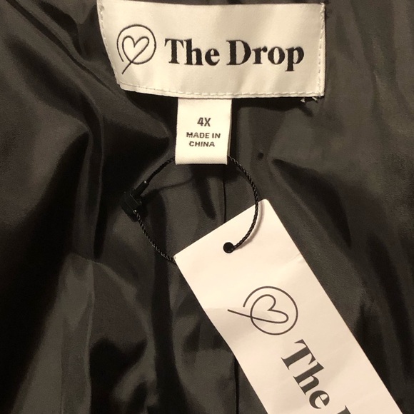 Plus Size Puffer Jacket Black Vegan Leather Fully Lined Pockets Womens 4X NEW - Picture 15 of 16